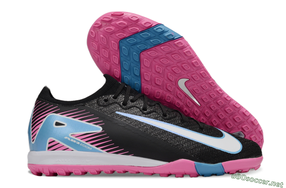 Unisex Nike Air Zoom Mercurial Vapor 16 Elite TF Football Shoes - Black/White/Jade 2