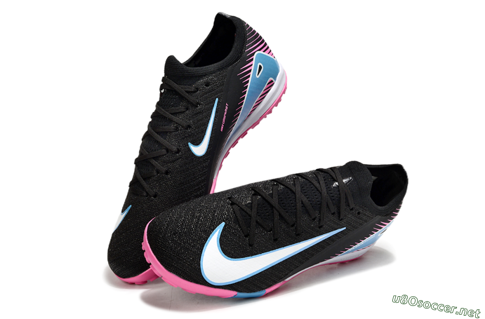 Unisex Nike Air Zoom Mercurial Vapor 16 Elite TF Football Shoes - Black/White/Jade 3