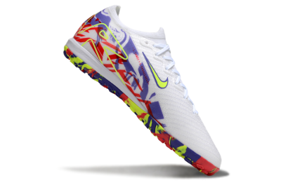 Unisex Nike Air Zoom Mercurial Vapor 16 Elite TF Football Shoes - White/Yellow/Purple/Red