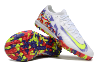 Unisex Nike Air Zoom Mercurial Vapor 16 Elite TF Football Shoes - White/Yellow/Purple/Red