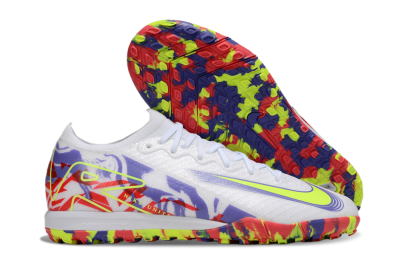 Unisex Nike Air Zoom Mercurial Vapor 16 Elite TF Football Shoes - White/Yellow/Purple/Red