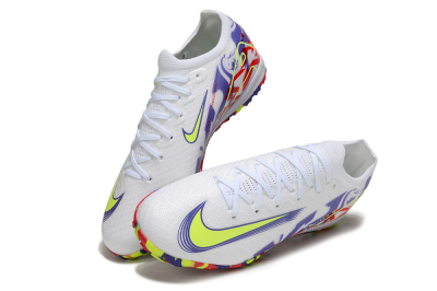 Unisex Nike Air Zoom Mercurial Vapor 16 Elite TF Football Shoes - White/Yellow/Purple/Red