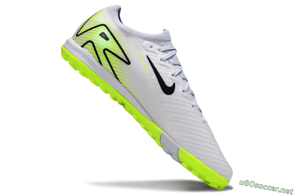Men's Nike Air Zoom Mercurial Vapor 16 Elite TF Football Shoes - White/Black/Yellow 4