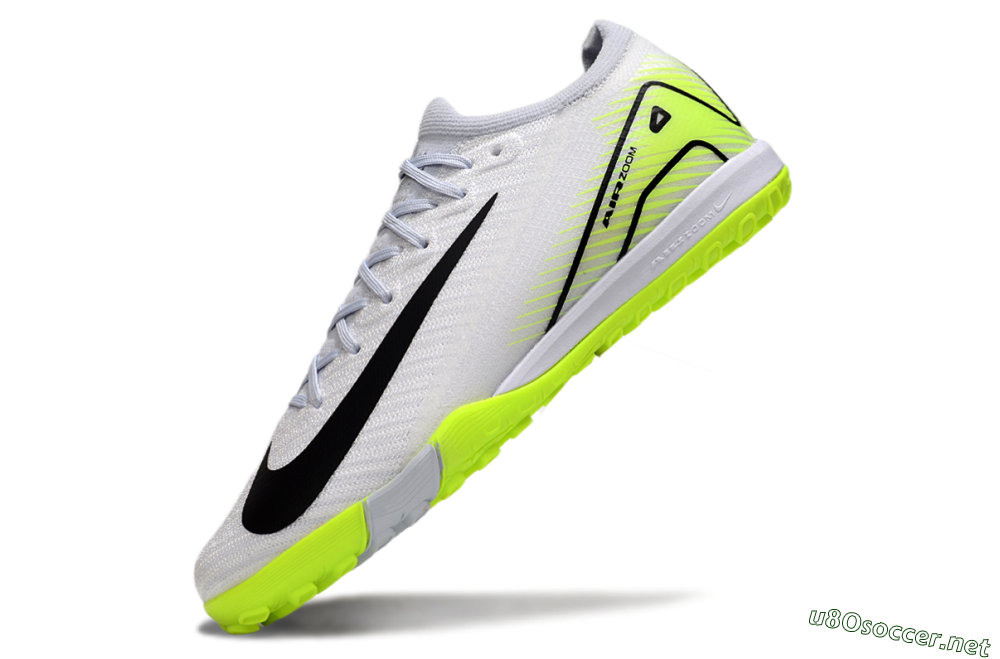 Men's Nike Air Zoom Mercurial Vapor 16 Elite TF Football Shoes - White/Black/Yellow 5