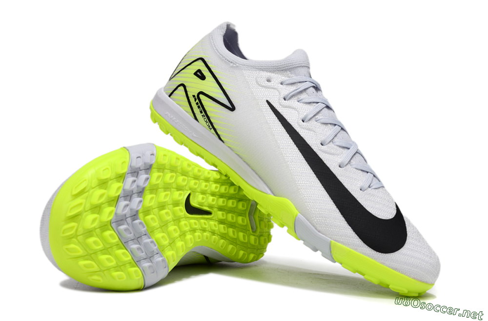 Men's Nike Air Zoom Mercurial Vapor 16 Elite TF Football Shoes - White/Black/Yellow 1