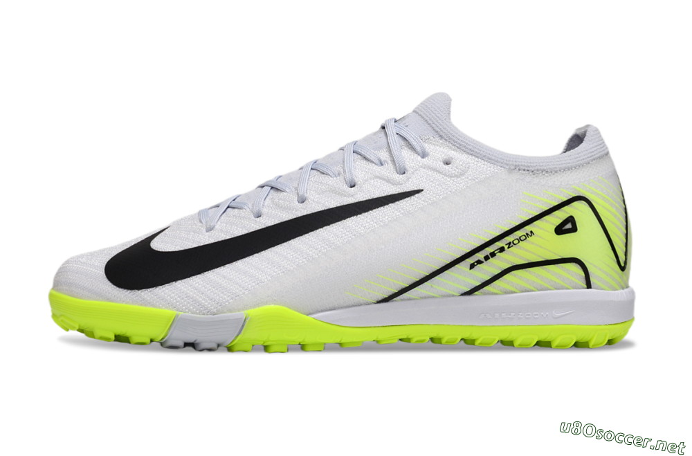 Men's Nike Air Zoom Mercurial Vapor 16 Elite TF Football Shoes - White/Black/Yellow 0