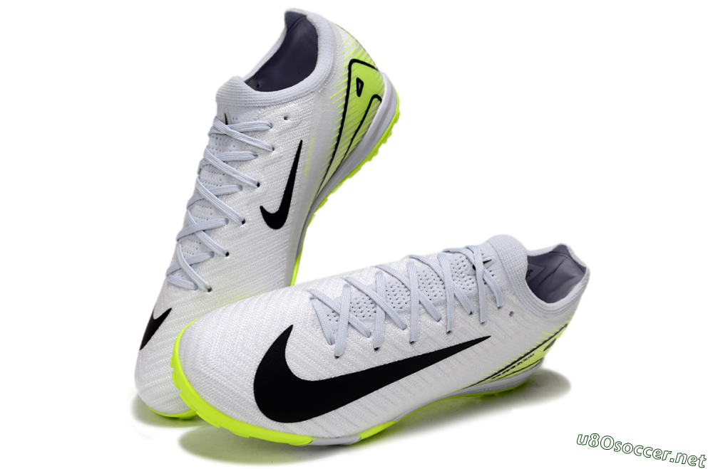 Men's Nike Air Zoom Mercurial Vapor 16 Elite TF Football Shoes - White/Black/Yellow 3