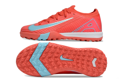 Kids Nike Air Zoom Mercurial Vapor 16 Elite TF Football Shoes - Red/Silver/Jade