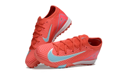 Kids Nike Air Zoom Mercurial Vapor 16 Elite TF Football Shoes - Red/Silver/Jade