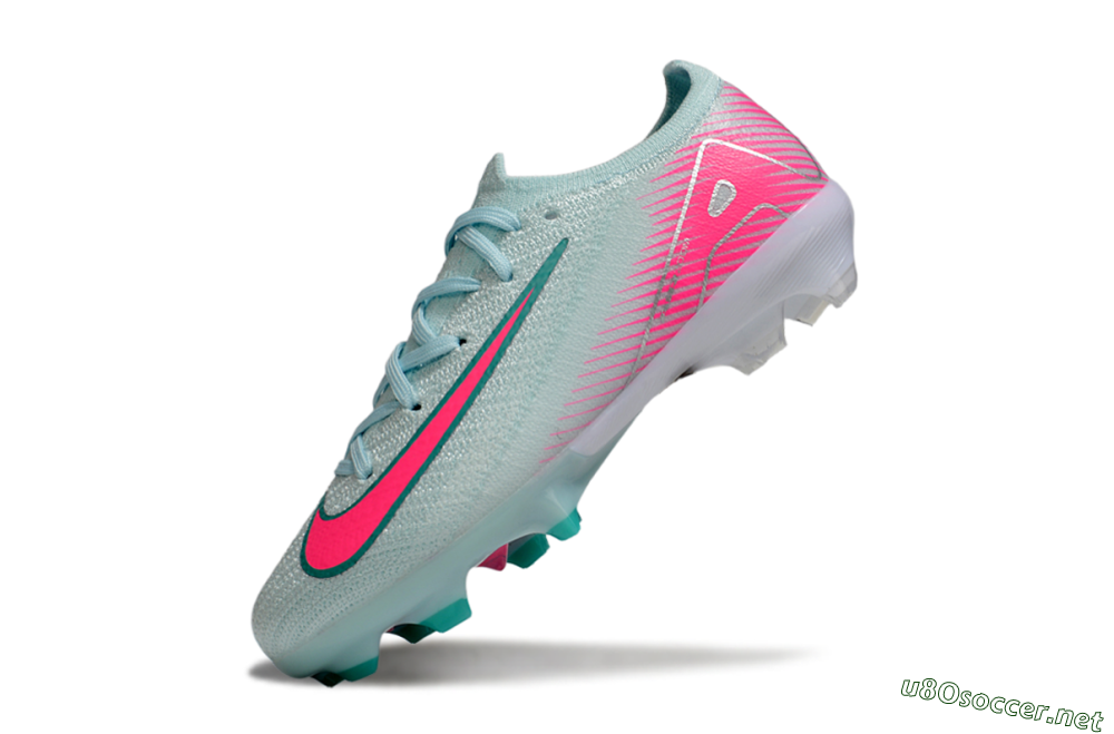 Kids Nike Air Zoom Mercurial Vapor 16 Elite FG Football Boots - Jade/Pink/White 4