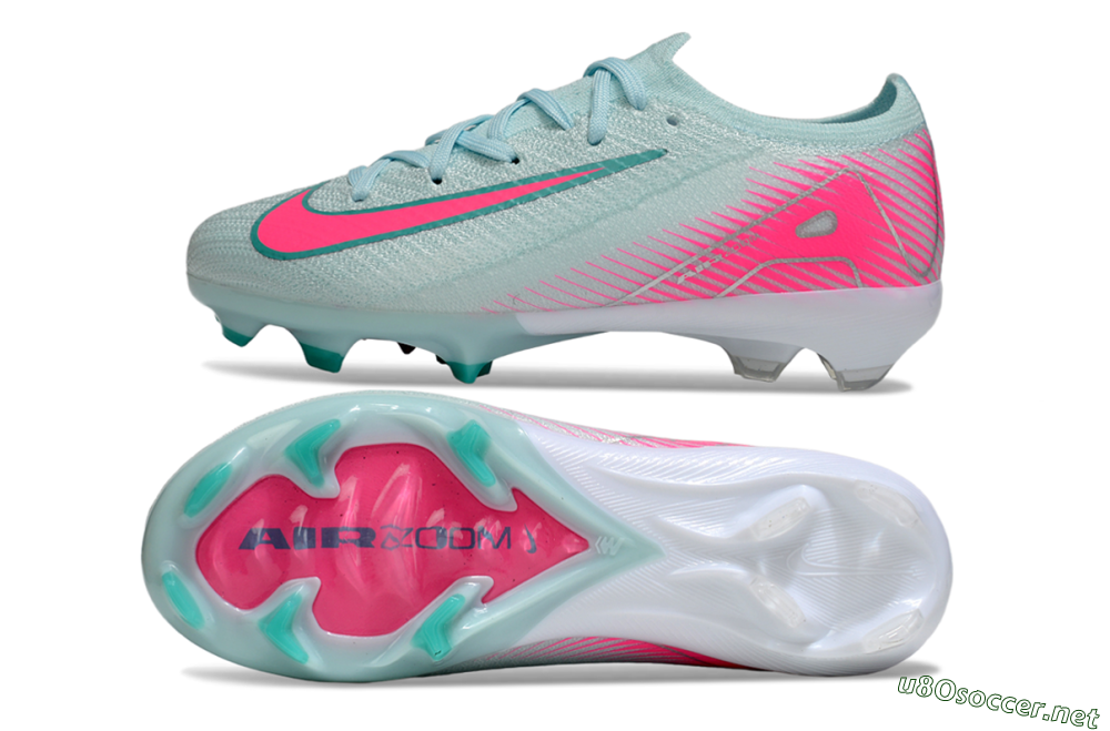 Kids Nike Air Zoom Mercurial Vapor 16 Elite FG Football Boots - Jade/Pink/White 1