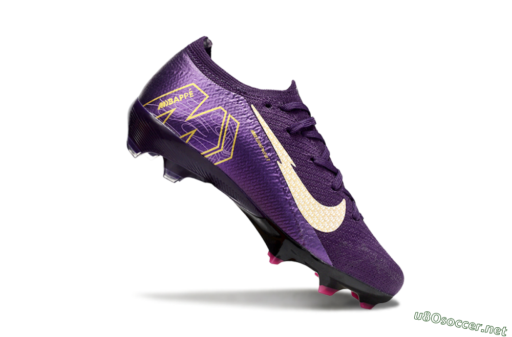 Kids Nike Air Zoom Mercurial Vapor 16 Elite FG Football Boots - Purple/White/Gold 3