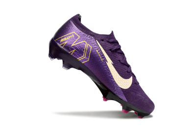 Kids Nike Air Zoom Mercurial Vapor 16 Elite FG Football Boots - Purple/White/Gold
