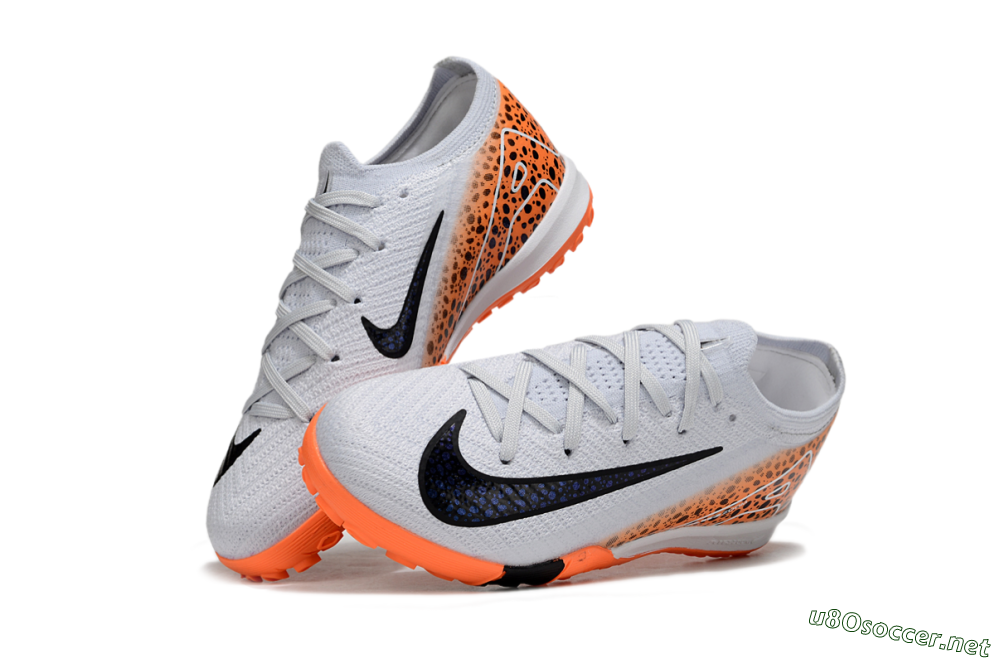 Kids Nike Air Zoom Mercurial Vapor 16 Elite TF Football Shoes - Grey/Black/Leopard 0