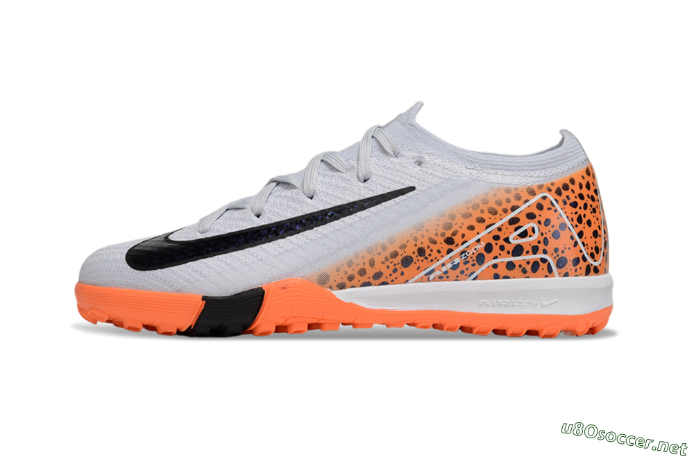 Kids Nike Air Zoom Mercurial Vapor 16 Elite TF Football Shoes - Grey/Black/Leopard 2