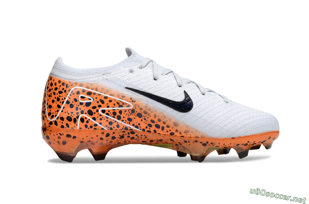 Kids Nike Air Zoom Mercurial Vapor 16 Elite FG Football Boots - Grey/Black/Leopard 4
