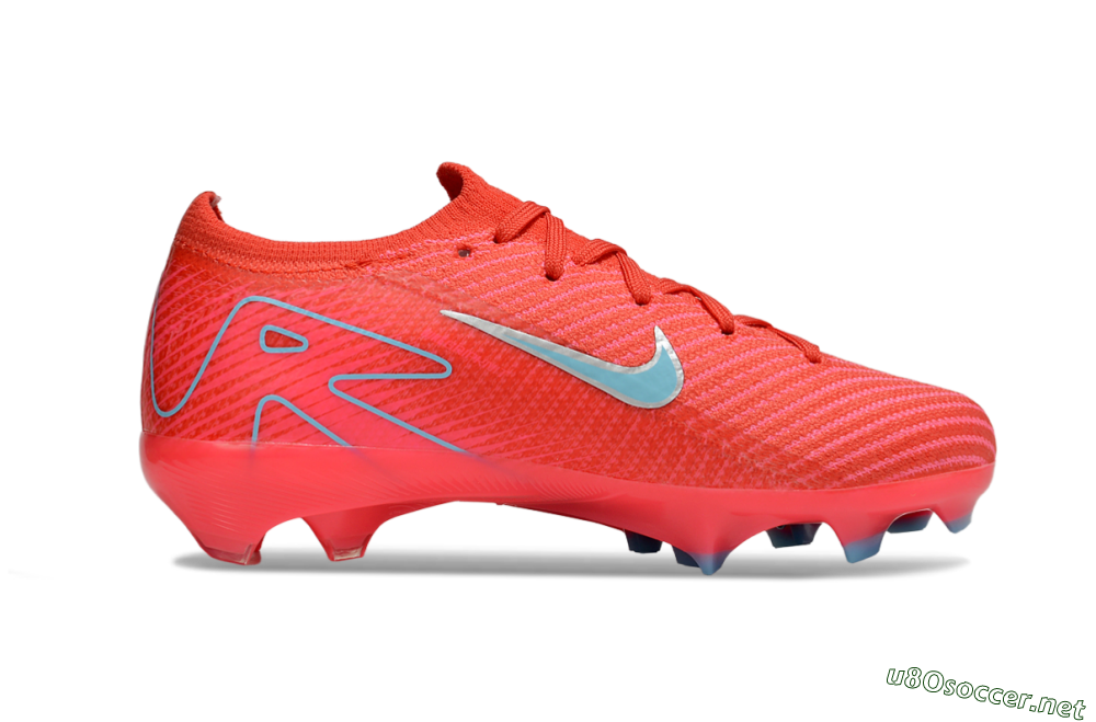 Kids Nike Air Zoom Mercurial Vapor 16 Elite FG Football Boots - Red/Silver/Jade 5