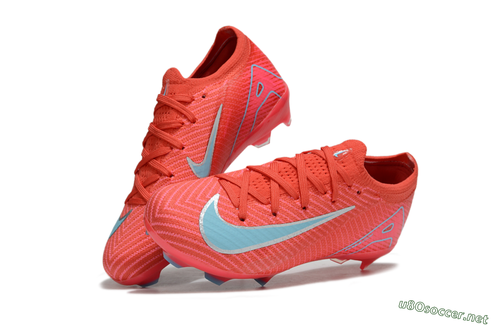 Kids Nike Air Zoom Mercurial Vapor 16 Elite FG Football Boots - Red/Silver/Jade 0