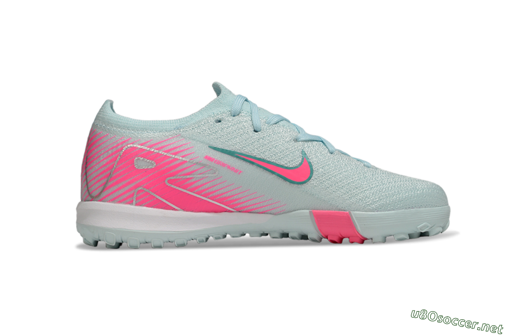 Kids Nike Air Zoom Mercurial Vapor 16 Elite TF Football Shoes - Jade/Pink/Silver 5