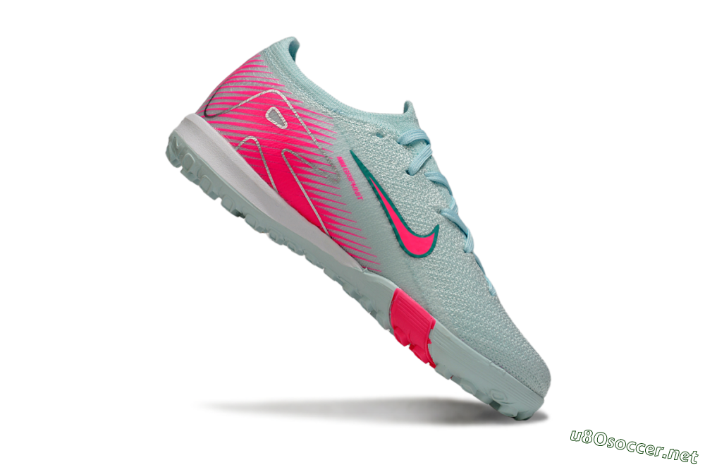 Kids Nike Air Zoom Mercurial Vapor 16 Elite TF Football Shoes - Jade/Pink/Silver 3