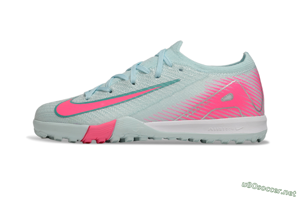 Kids Nike Air Zoom Mercurial Vapor 16 Elite TF Football Shoes - Jade/Pink/Silver 2