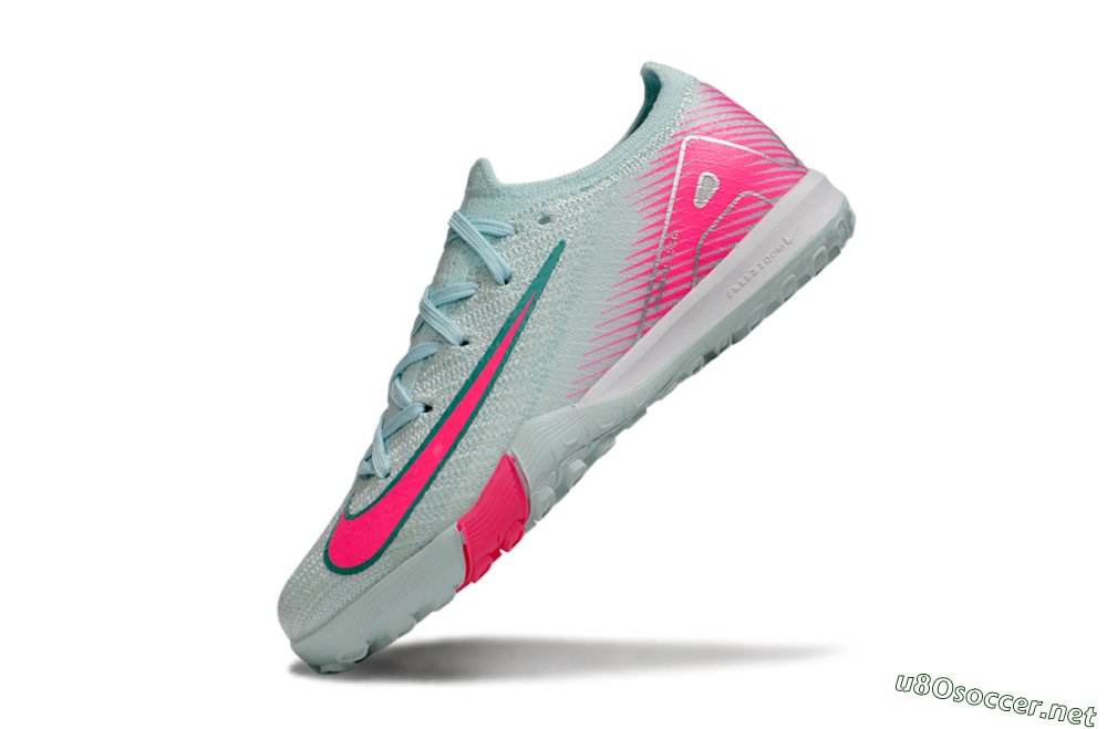 Kids Nike Air Zoom Mercurial Vapor 16 Elite TF Football Shoes - Jade/Pink/Silver 4