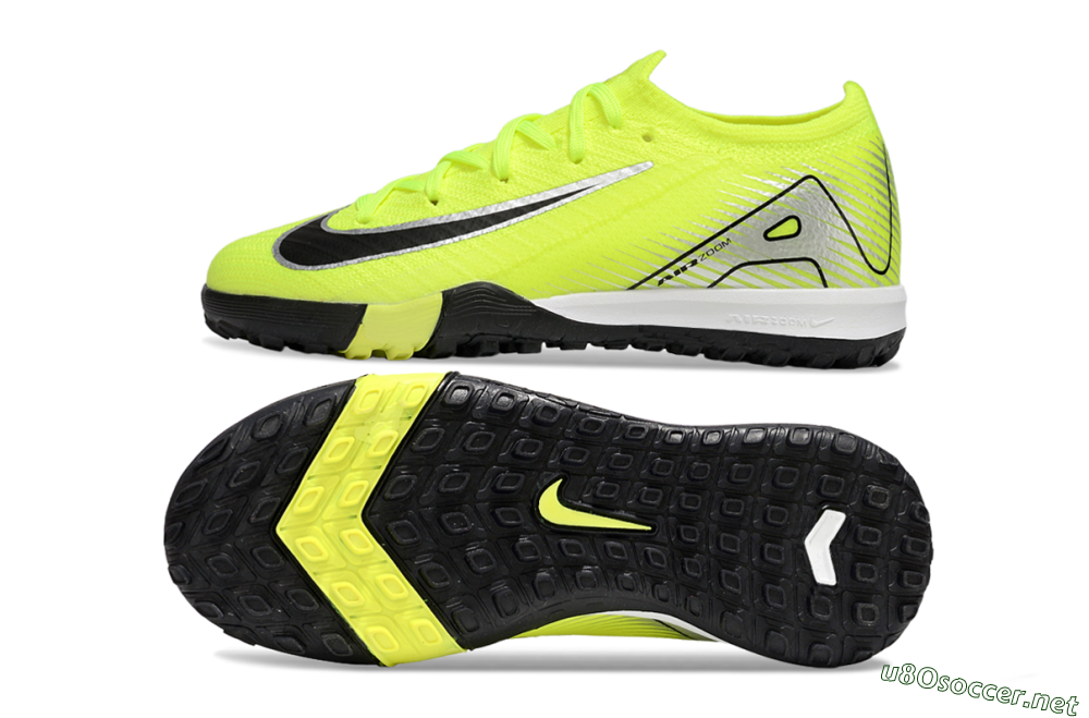 Kids Nike Air Zoom Mercurial Vapor 16 Elite TF Football Shoes - Yellow/Black/Silver 1