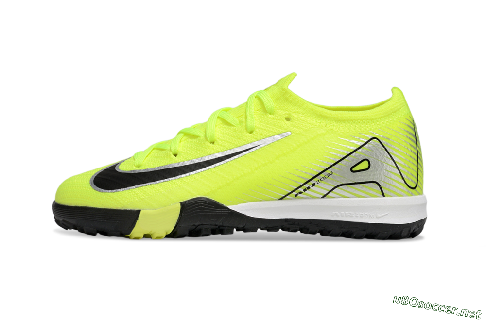 Kids Nike Air Zoom Mercurial Vapor 16 Elite TF Football Shoes - Yellow/Black/Silver 2