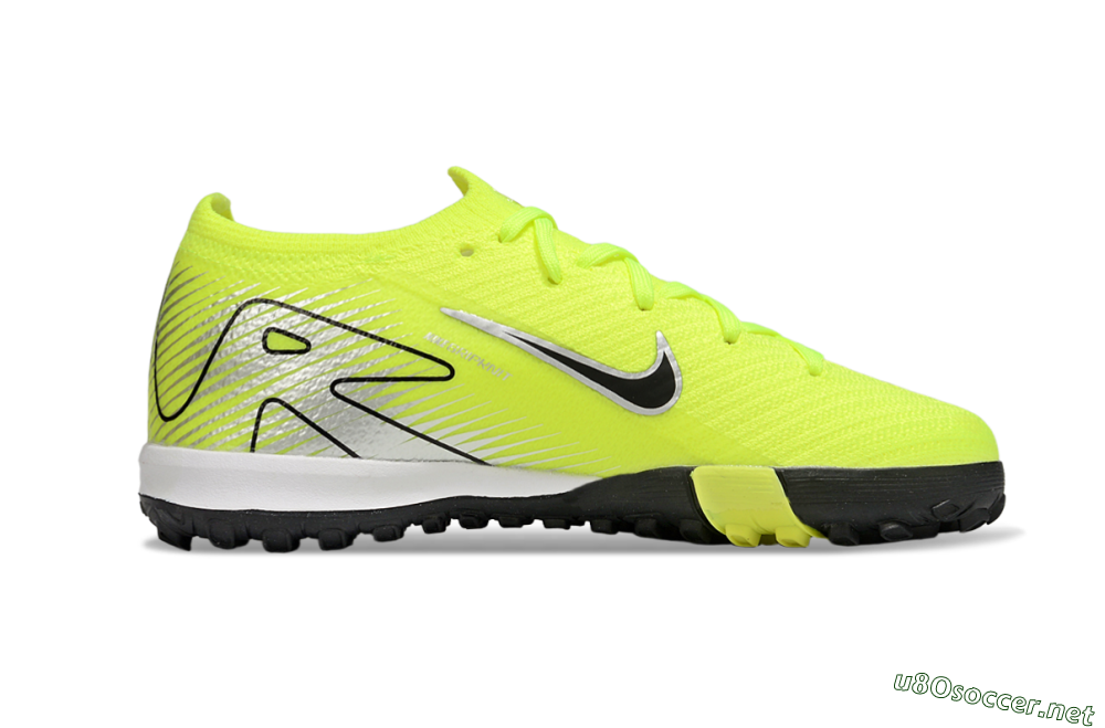 Kids Nike Air Zoom Mercurial Vapor 16 Elite TF Football Shoes - Yellow/Black/Silver 6