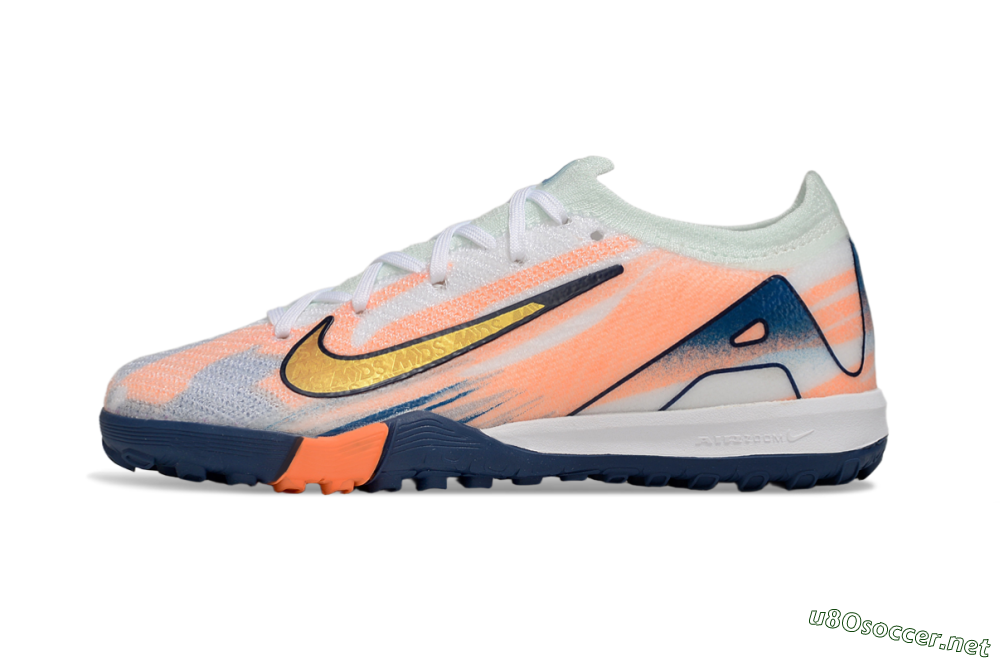 Kids Nike Air Zoom Mercurial Vapor 16 Elite TF Football Shoes - Pink/Yellow/Blue 2