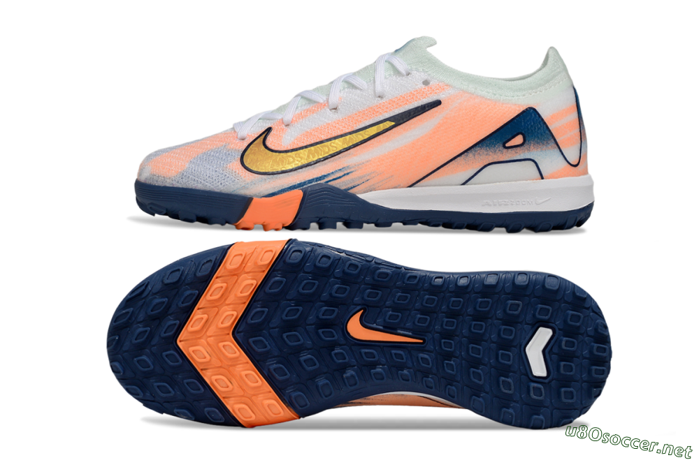Kids Nike Air Zoom Mercurial Vapor 16 Elite TF Football Shoes - Pink/Yellow/Blue 1