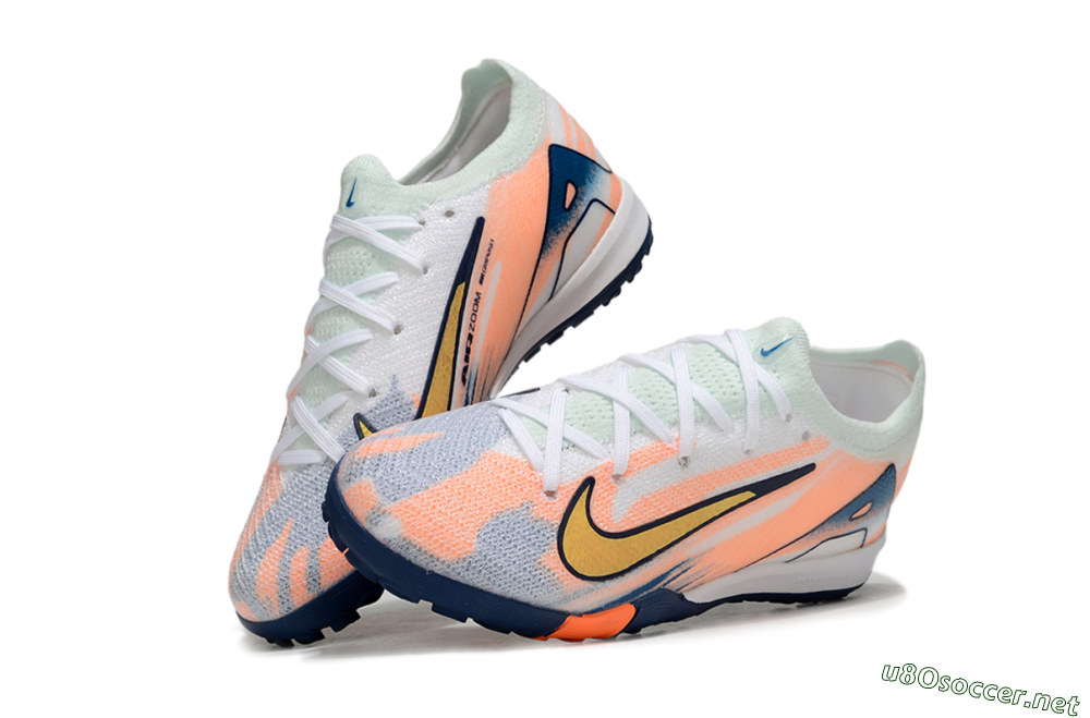 Kids Nike Air Zoom Mercurial Vapor 16 Elite TF Football Shoes - Pink/Yellow/Blue 0