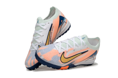 Kids Nike Air Zoom Mercurial Vapor 16 Elite TF Football Shoes - Pink/Yellow/Blue