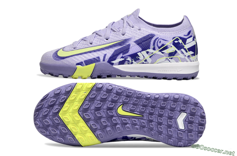Kids Nike Air Zoom Mercurial Vapor 16 Elite TF Football Shoes - Purple/Yellow 1