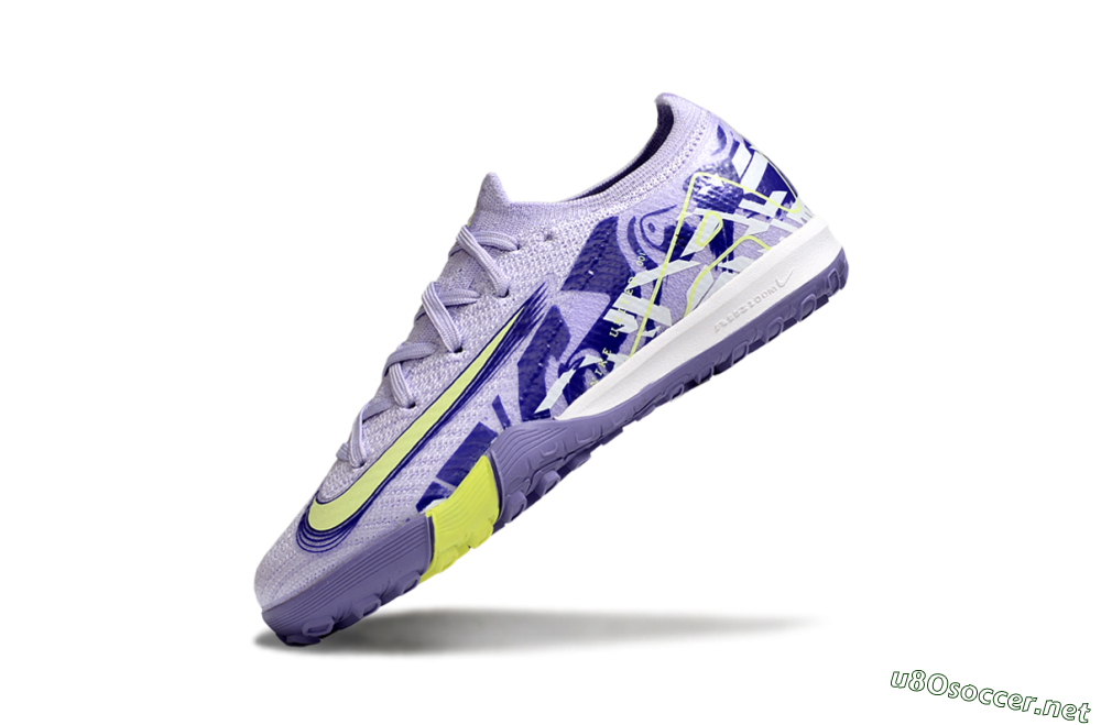 Kids Nike Air Zoom Mercurial Vapor 16 Elite TF Football Shoes - Purple/Yellow 4