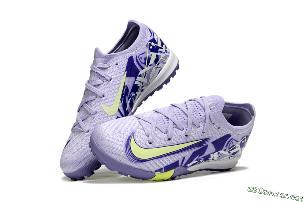 Kids Nike Air Zoom Mercurial Vapor 16 Elite TF Football Shoes - Purple/Yellow 0