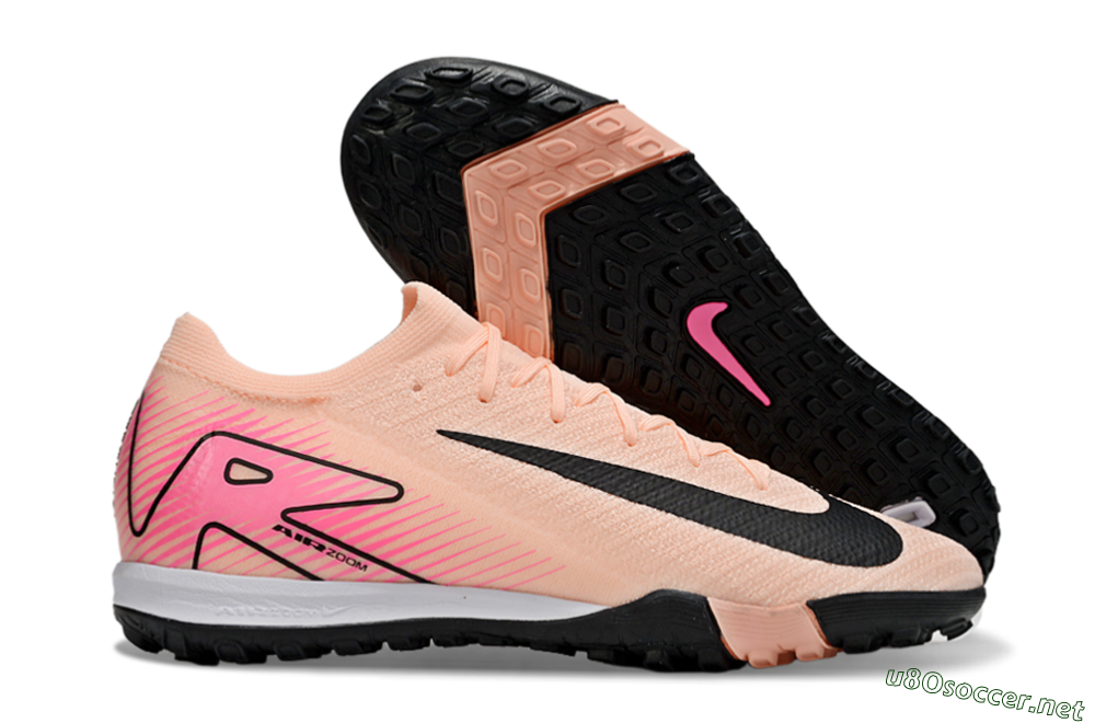 Unisex Nike Air Zoom Mercurial Vapor 16 Elite TF Football Shoes - Pink/Black/White 2