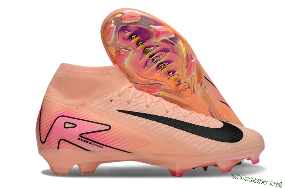 Unisex Nike Air Zoom Mercurial Superfly 10 Elite FG Football Boots - Pink/Black/Red 2