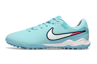 Men's Nike Tiempo Legend 10 Academy TF Football Shoes - Jade/White/Pink