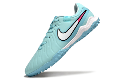 Men's Nike Tiempo Legend 10 Academy TF Football Shoes - Jade/White/Pink
