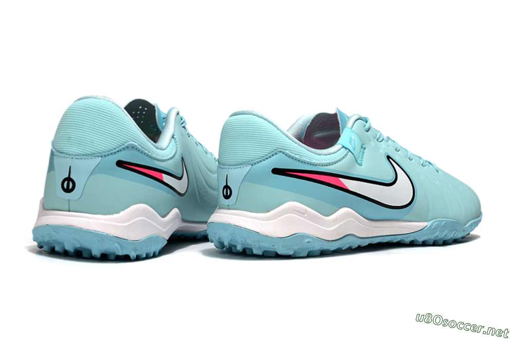 Men's Nike Tiempo Legend 10 Academy TF Football Shoes - Jade/White/Pink 6
