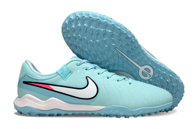Men's Nike Tiempo Legend 10 Academy TF Football Shoes - Jade/White/Pink