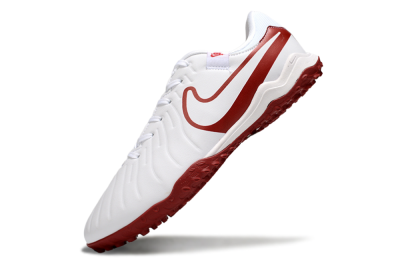 Men's Nike Tiempo Legend 10 Academy TF Football Shoes - White/Red