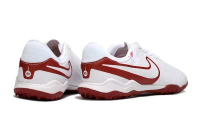 Men's Nike Tiempo Legend 10 Academy TF Football Shoes - White/Red
