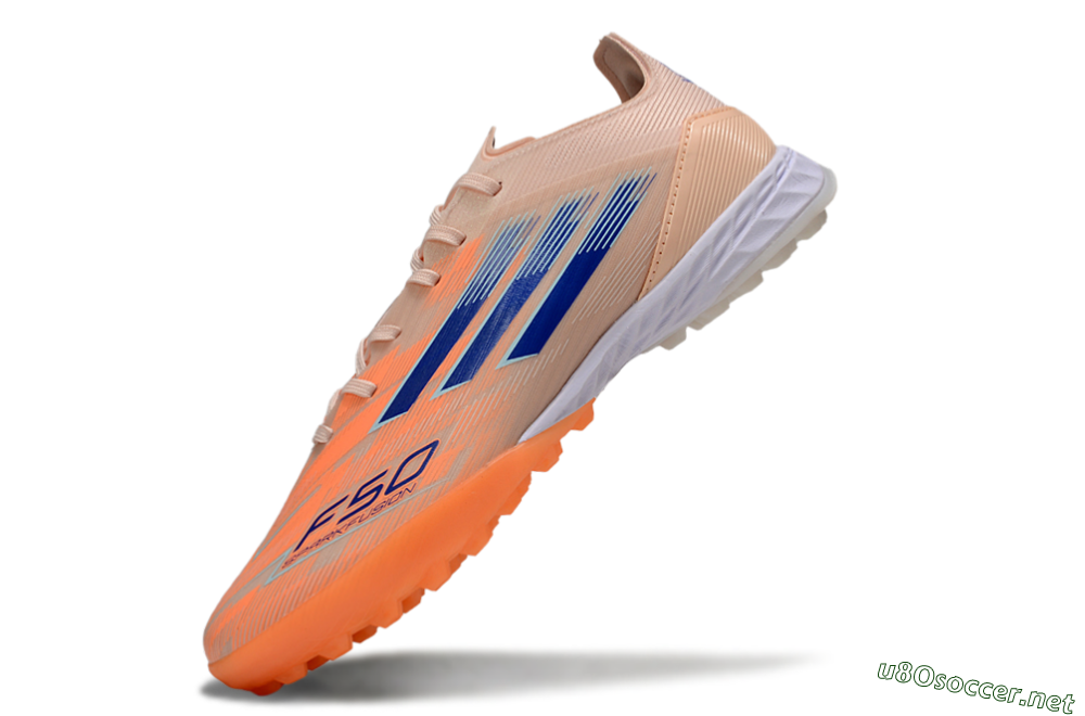 Men's Adidas F50 Elite TF Football Shoes - Orange/Blue/White 5