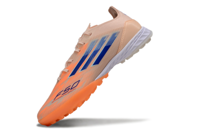 Men's Adidas F50 Elite TF Football Shoes - Orange/Blue/White