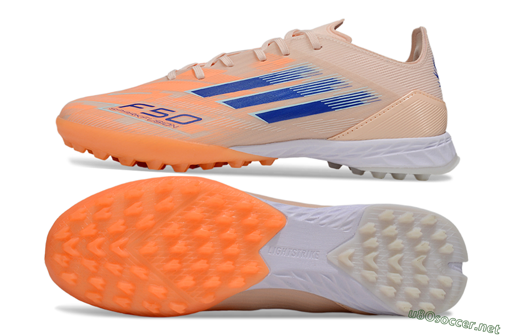 Men's Adidas F50 Elite TF Football Shoes - Orange/Blue/White 1