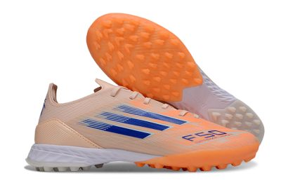 Men's Adidas F50 Elite TF Football Shoes - Orange/Blue/White