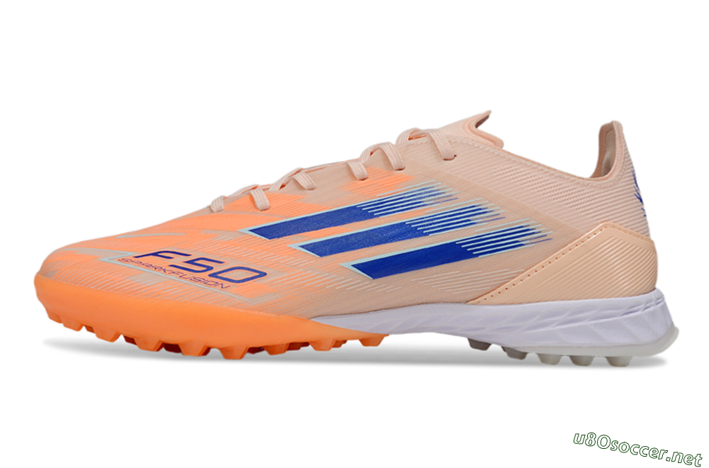 Men's Adidas F50 Elite TF Football Shoes - Orange/Blue/White 0