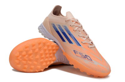 Men's Adidas F50 Elite TF Football Shoes - Orange/Blue/White